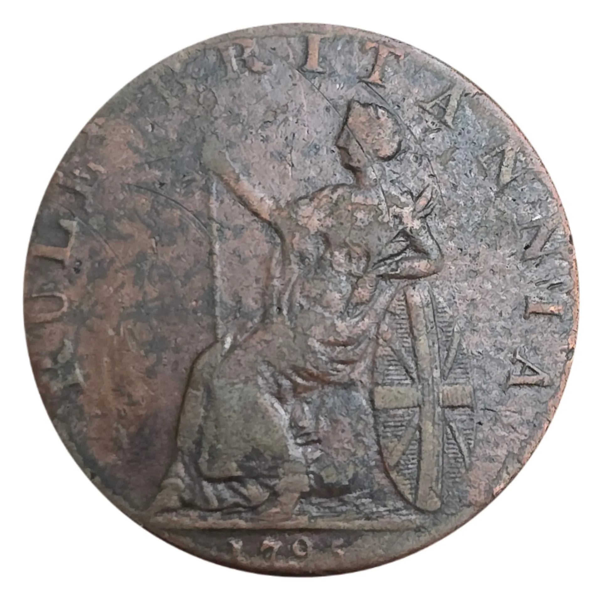 سکه انگلیس نیم پنی انگستان 1795 گلاسگو